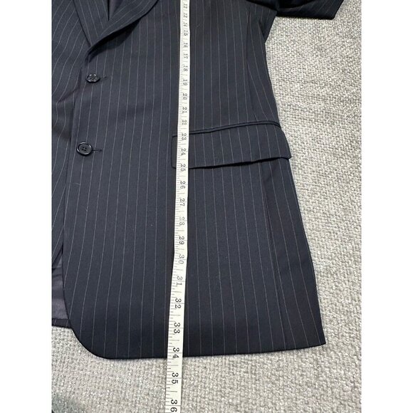 Vtg Brooks Brothers Suit Jacket Mens 43L Blue Striped Wool Union‎ USA Sport Coat - Picture 5 of 15